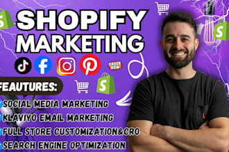 boost shopify sales with cro SEO klaviyo flows ads dropshipping marketing