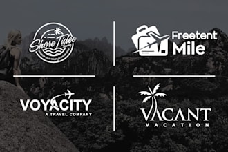 design modern travel, hotel, vacation and adventure logo