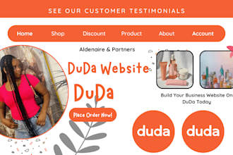 do duda website, duda landing page, hostinger bluehost, shopify, wix, wordpress