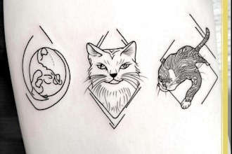 create a modern and minimalist animal or pet tattoo design