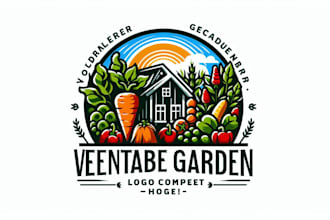 design awesome vegetable garden mascot logo within 1 day