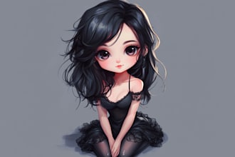 draw chibi art or chibi character in my unique style