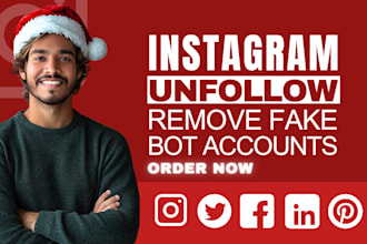 manually unfollow instagram followings and remove fake, bot, inactive accounts