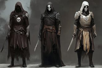 create images for characters in horror and dark fantasy
