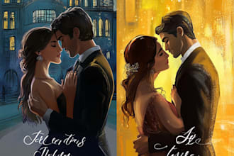 do illustrated romance book cover design
