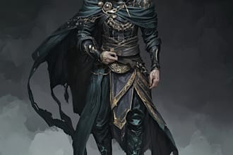 make artwork for fictional fantasy characters