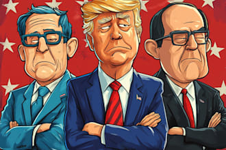 make an awesome political cartoon art