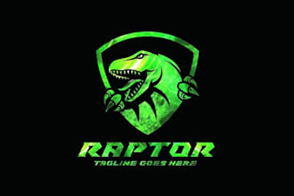 do mutant raptor esports mascot logo with original concept