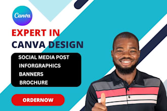 design canva flyer, canva banner, canva social media post, cover book design