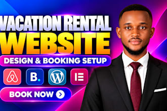 design short term rental website vacation rental property management website