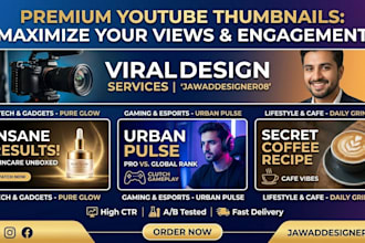 design a premium youtube thumbnail design