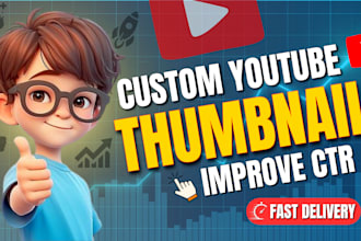 design a mind blowing youtube thumbnail for you
