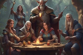 draw your ideal dnd party illustration