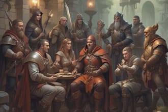 create a dnd party or character art