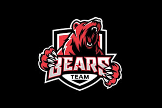 game studio bear logo design