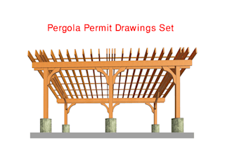 draw pergola permit drawings set
