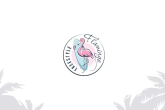 create a feminine watercolor hand drawn logo for your brand