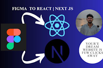 be your frontend web developer in HTML, CSS, react next js