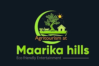 make natural, organic, agriculture farm logo design
