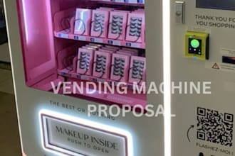 design vending machine proposal, write vending machine proposal locator grant