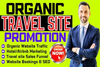do organic travel site promotion airbnb listing hotel promotion boost bookings