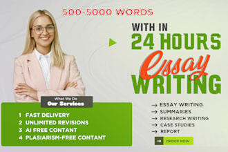 do essay writing, case study analysis, research and summary