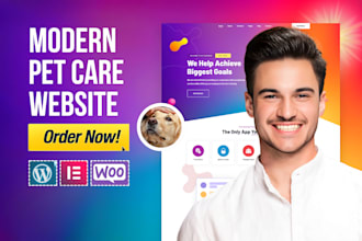 create dog grooming, cats, pet care, pet training, pet walking wordpress website