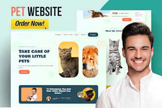 create wordpress website for dogs, cats, pet care, pet training, pet walking