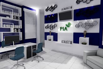do interior design for offices ,bedroom, bathroom etc