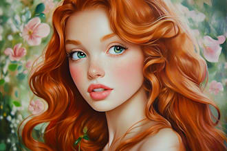 draw a portrait in semi realism disney cartoon style