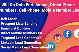 do data enrichment, direct phone numbers, cell phone, mobile number list