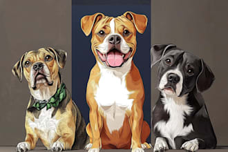 draw an awesome pet cartoon portrait