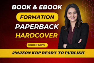 format and publish your book for amazon kindle or paperback