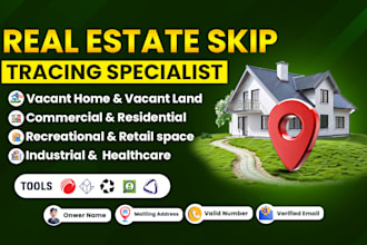 provide vacant land leads with skip tracing for real estate investors