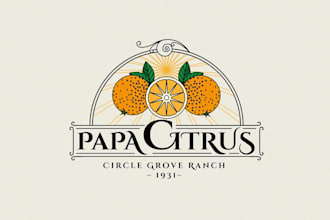 design a vintage and custom logo for your agriculture farm