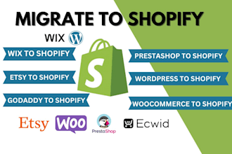 migrate wix to shopify migrate wordpress to shopify migrate godaddy to shopify