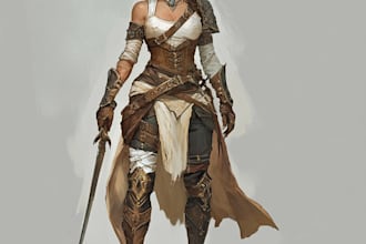 create a fantasy game character art