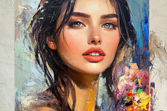 create detailed stunning digital oil painting from your photo