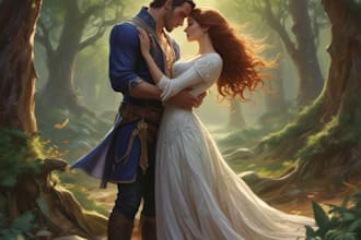 do captivating illustrated romance book cover design
