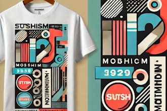 t shirt design  unique, eye catching  print ready