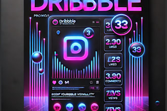 eye catching dribbble promotion to boost your visibility