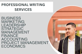 write business marketing economics HR management leadership strategic