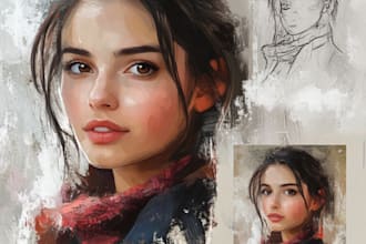 unique a digital oil painting with your weddings photograph