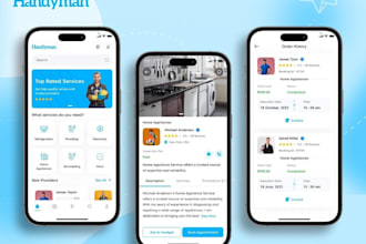 build handyman app, delivery app, home services booking on demand