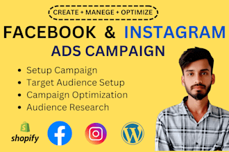 run shopify facebook ads meta ads, fb advertising for sales