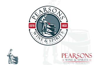design a vintage and unique wine and spirits logo in 1 day