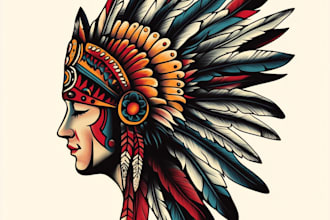 make a custom american traditional tattoo as you want