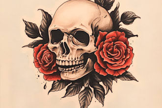 draw a attractive american traditional tattoo design