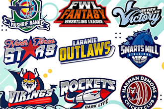 design modern baseball, basketball, football, hockey sports logo