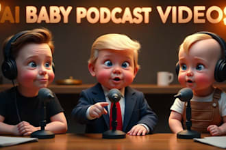 create viral ai baby podcast videos, baby for tiktok youtube